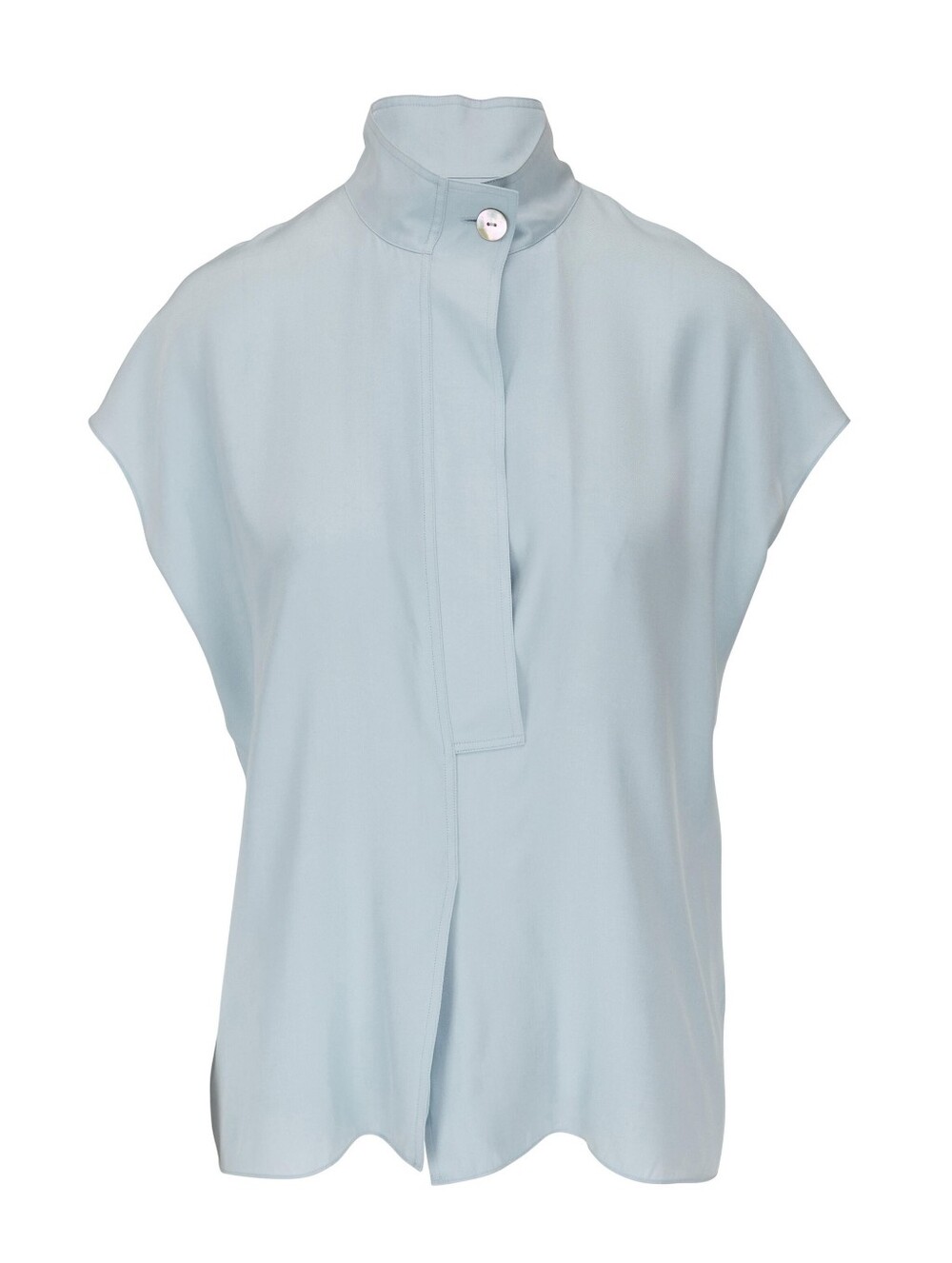 Vince Women's Cap Sleeve Collar Stand Pullover. Color Topaz. Size 2X